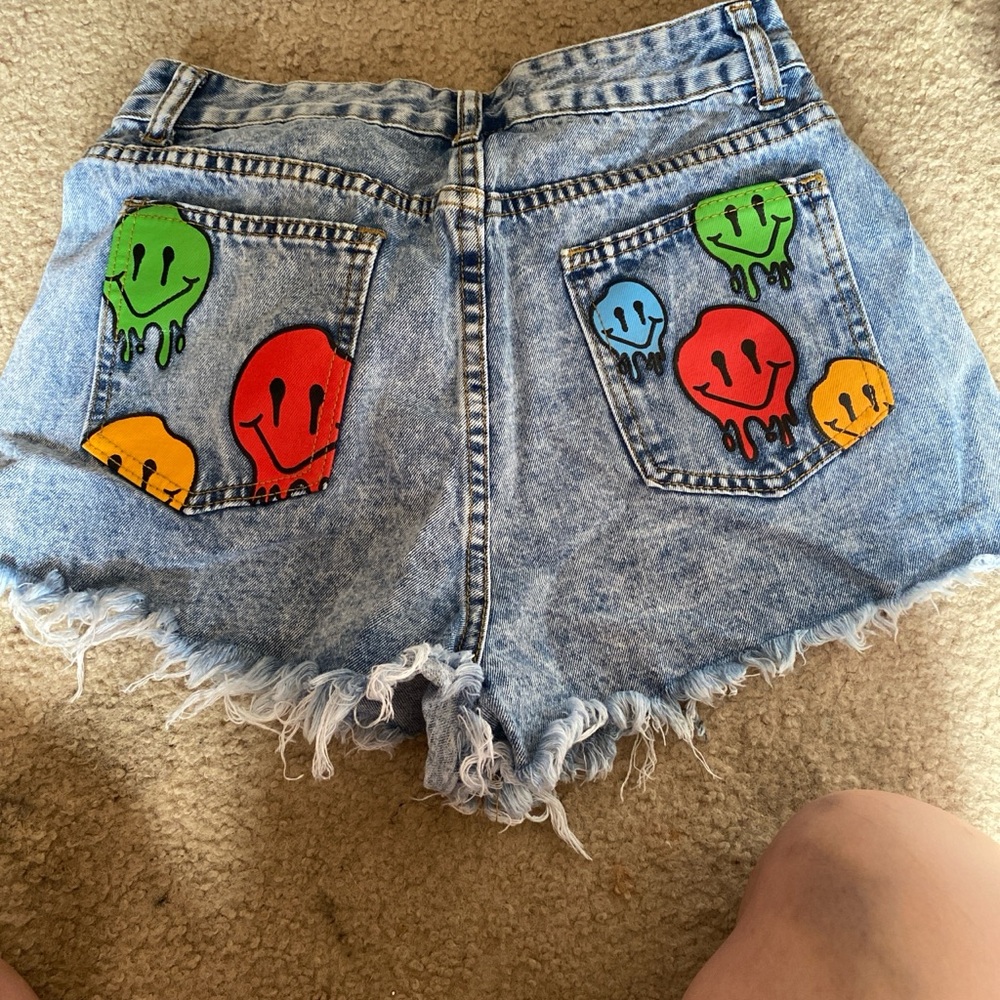 Distressed Denim Women's Shorts - Picture 2 of 2